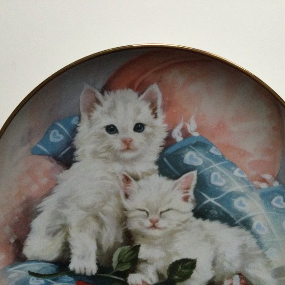 Franklin Mint “Purrfectly Precious” By Brian Walsh Collectible Plate cat plates - Picture 2 of 4